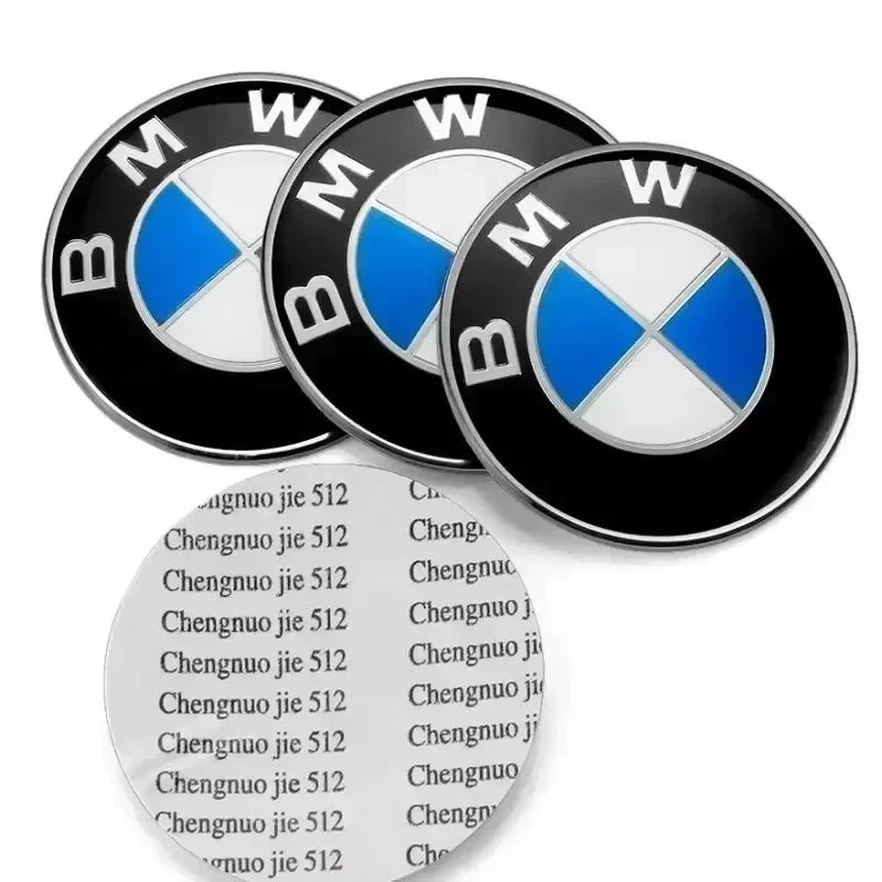 4-Piece Wheel Center Caps 56/65 mm – Badge Hubcap Stickers for BMW M Series (M3, X5, X3, E46, E90, F10, F30, G20, etc.)