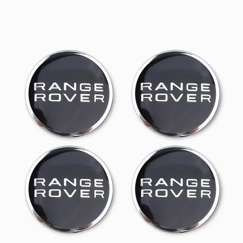 4-Piece Wheel Center Hub Caps 62/63 mm – Emblem Logo Covers for Land Rover / Range Rover / Discovery / Defender / Evoque