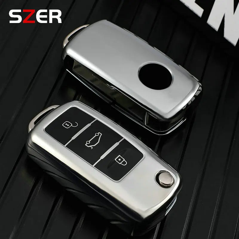 BlueLift Premium Key Fob Cover — Car Key Smart Case for VW / Golf / Passat / Skoda / Jetta