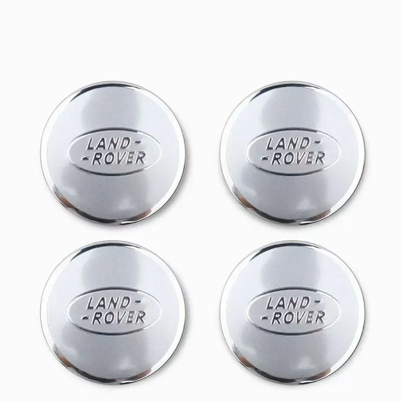 4-Piece Wheel Center Hub Caps 62/63 mm – Emblem Logo Covers for Land Rover / Range Rover / Discovery / Defender / Evoque