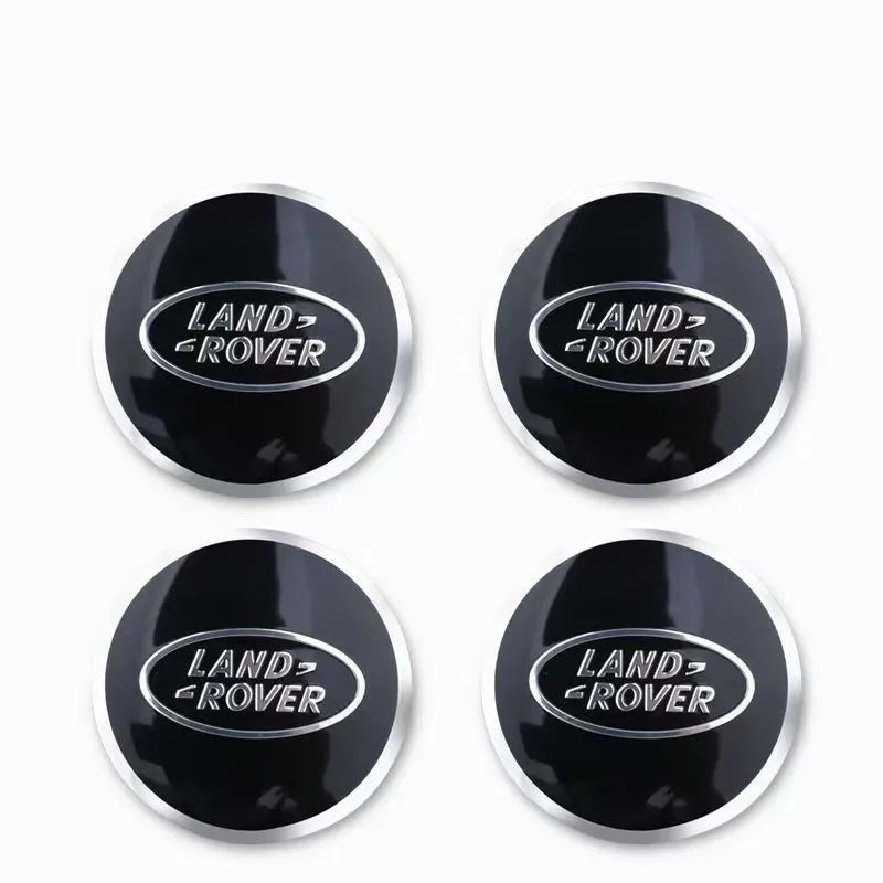 4-Piece Wheel Center Hub Caps 62/63 mm – Emblem Logo Covers for Land Rover / Range Rover / Discovery / Defender / Evoque