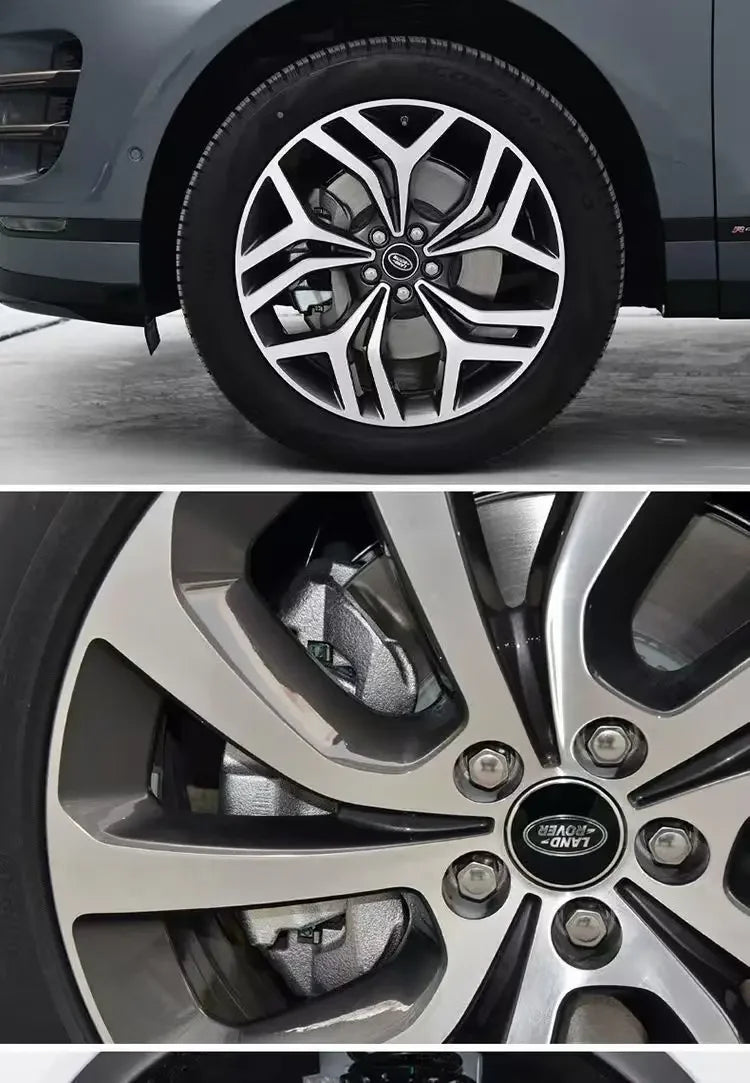 4-Piece Wheel Center Hub Caps 62/63 mm – Emblem Logo Covers for Land Rover / Range Rover / Discovery / Defender / Evoque