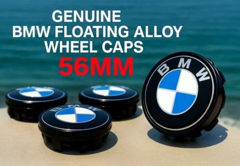 4-Piece Floating Wheel Center Caps 56/68 mm – Replacement Hub Caps for BMW E90, E92, F30, F10, F11, F25, E70, E83, F04 Series