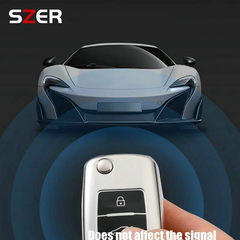 BlueLift Premium Key Fob Cover — Car Key Smart Case for VW / Golf / Passat / Skoda / Jetta