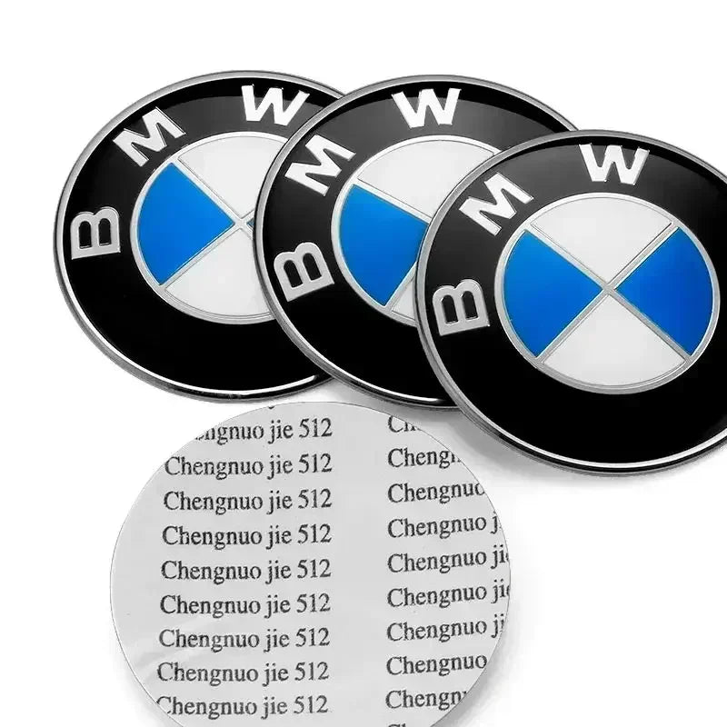4-Piece Wheel Center Caps 56/65 mm – Badge Hubcap Stickers for BMW M Series (M3, X5, X3, E46, E90, F10, F30, G20, etc.)