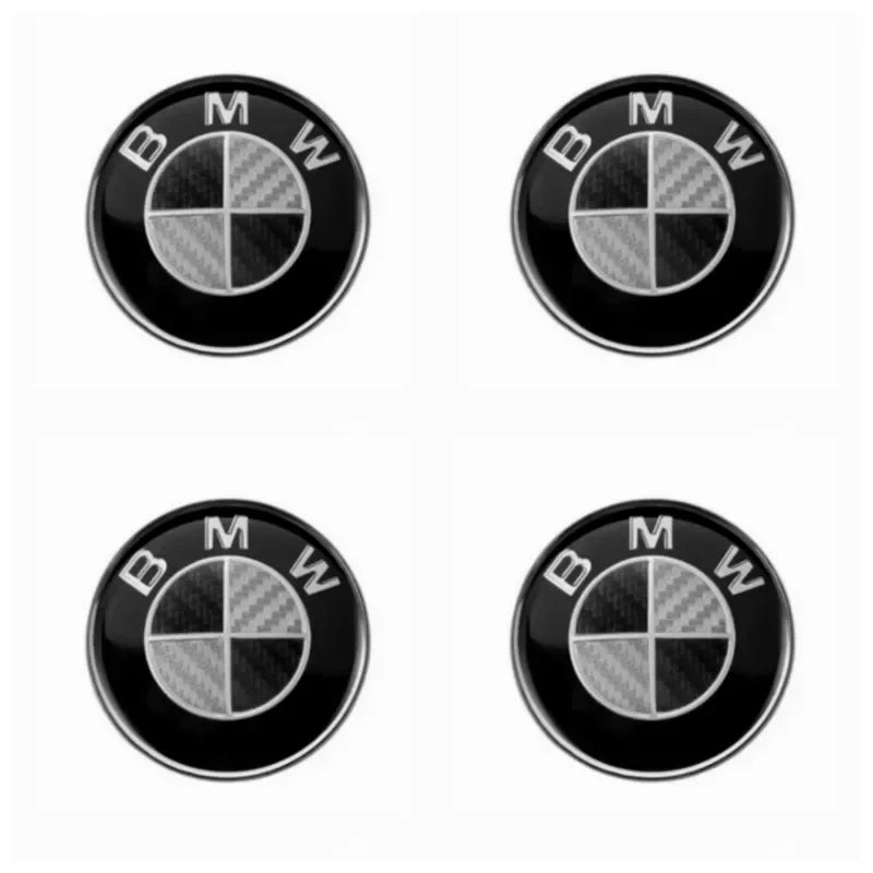 4-Piece Wheel Center Caps 56/65 mm – Badge Hubcap Stickers for BMW M Series (M3, X5, X3, E46, E90, F10, F30, G20, etc.)
