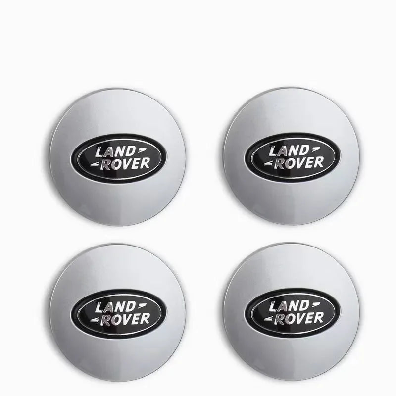 4-Piece Wheel Center Hub Caps 62/63 mm – Emblem Logo Covers for Land Rover / Range Rover / Discovery / Defender / Evoque