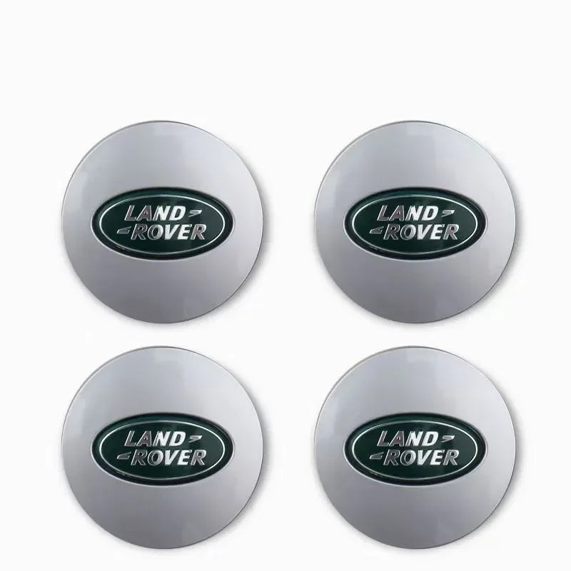 4-Piece Wheel Center Hub Caps 62/63 mm – Emblem Logo Covers for Land Rover / Range Rover / Discovery / Defender / Evoque