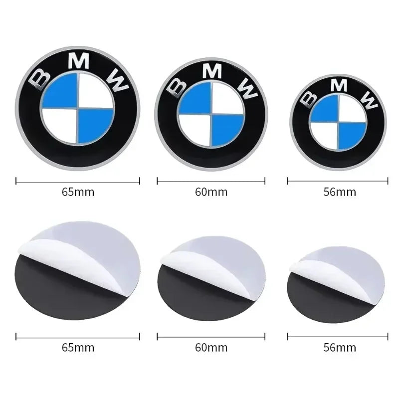 4-Piece Wheel Center Caps 56/65 mm – Badge Hubcap Stickers for BMW M Series (M3, X5, X3, E46, E90, F10, F30, G20, etc.)