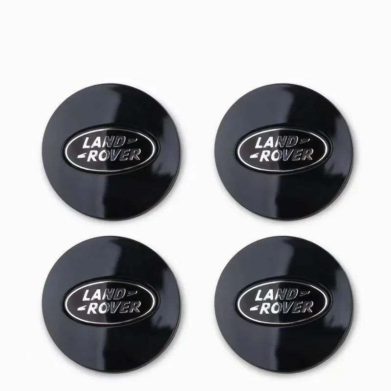 4-Piece Wheel Center Hub Caps 62/63 mm – Emblem Logo Covers for Land Rover / Range Rover / Discovery / Defender / Evoque