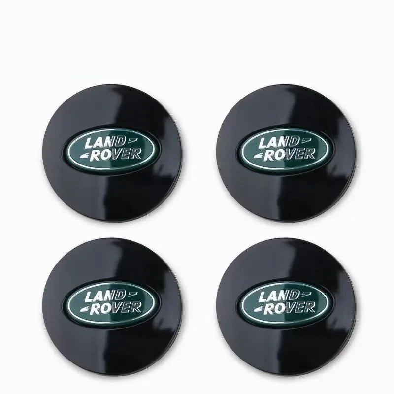 4-Piece Wheel Center Hub Caps 62/63 mm – Emblem Logo Covers for Land Rover / Range Rover / Discovery / Defender / Evoque