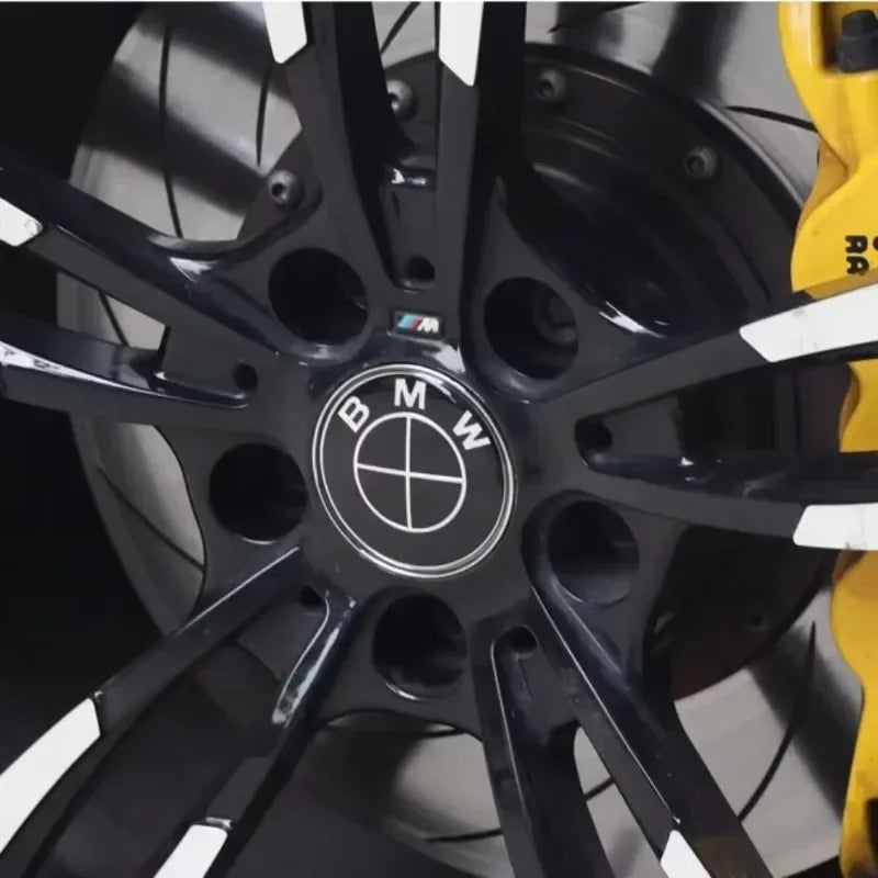 4-Piece Wheel Center Caps 56/65 mm – Badge Hubcap Stickers for BMW M Series (M3, X5, X3, E46, E90, F10, F30, G20, etc.)