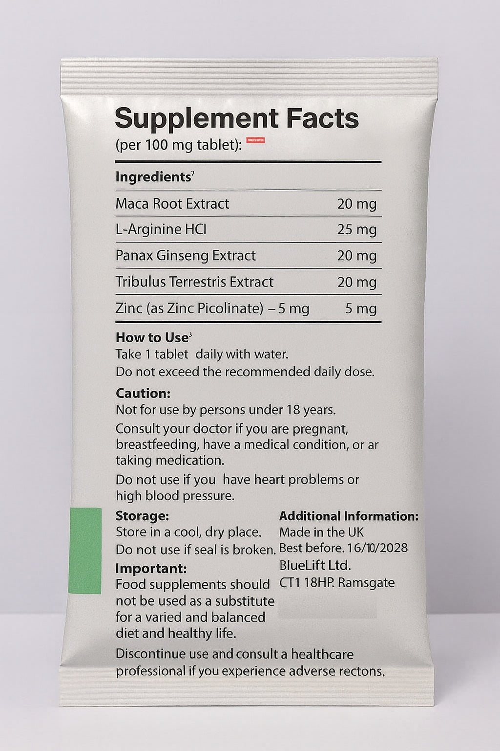 ManForce Men's Vitality Boost – Natural Energy & Performance Support Supplement 10 Pack